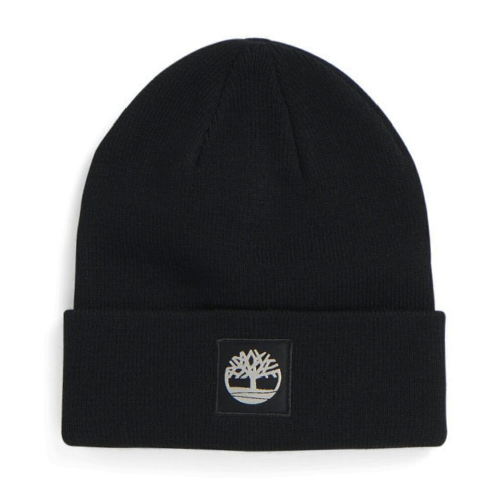 NWT Timberland Men's Unisex Tonal Logo Patch Cuffed Beanie Winter Hat